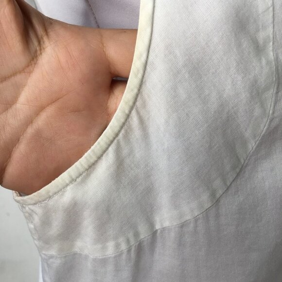 Helmut Lang Women's White 100% Cotton Sleeveless Button Down Shirt Size Medium - Picture 4 of 16